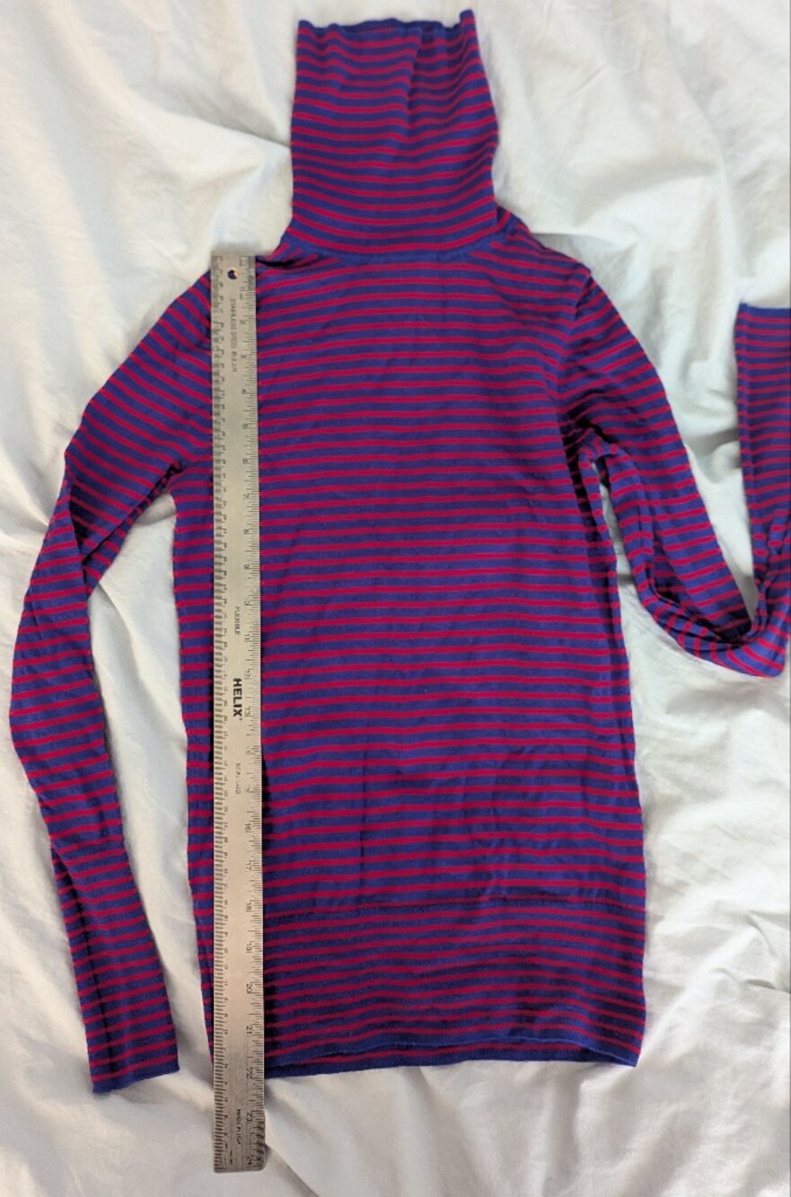 J. Crew Red And Blue Striped Wool Sweater, XS
